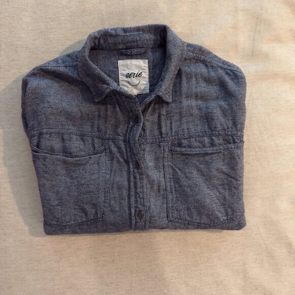 Aerie Anytime Fave Twill Shirt - 100% Cotton (Size M) - Picture 7 of 13
